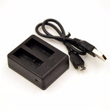 Original 1050mah chargerable Battery 2Pcs+Dual Charger For EKEN and SJCAM